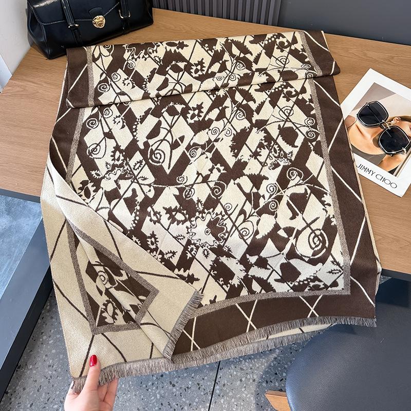 Casual Versatile Scarf To Keep Warm, Outer Coat Shawl, Winter High-End Warm Scarf