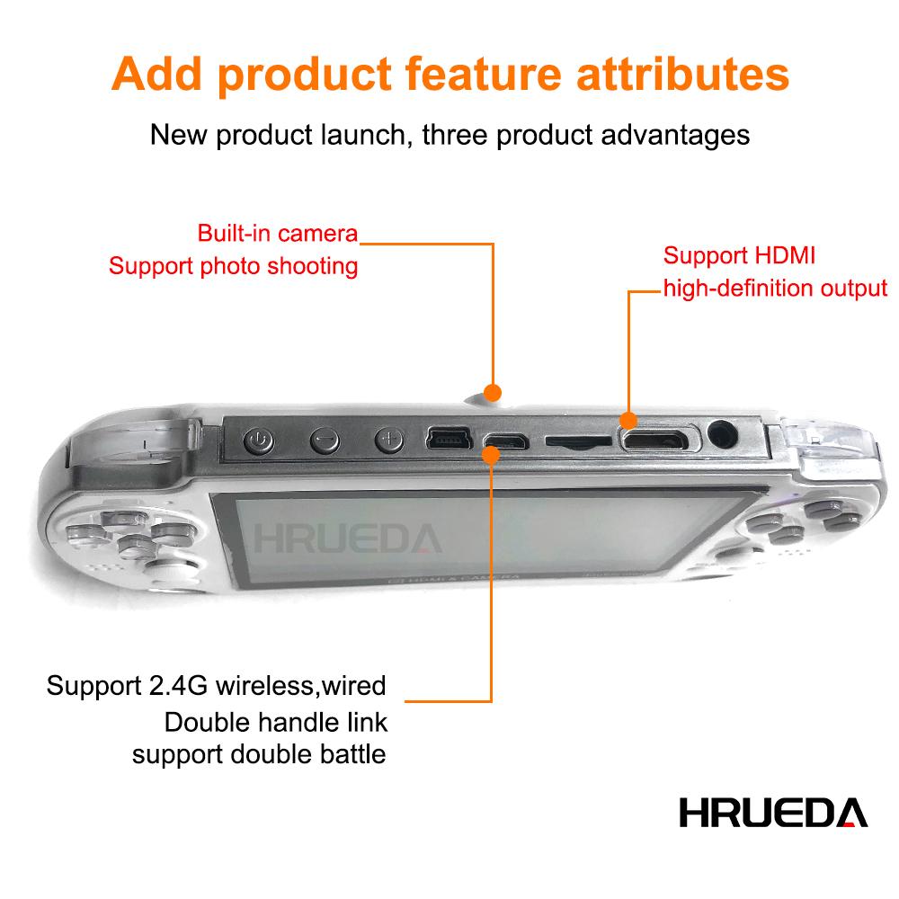 Портативная игровая консоль 8 Гб, портативная камера с цветным экраном 4,3 дюйма, портативный игровой плеер, игровые приставки с двойным джойстиком, 10000+ игр