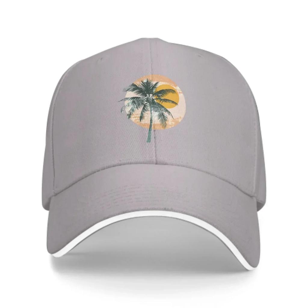 Palm Tree Baseball Caps Fashion Casquette for Unisex Women Adjustable Casual Trucker Hats for Sports Outdoor Activities