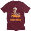 Garlic Bread Skeleton Meme TShirt Pure Cotton Tees Shirt Summer O Neck Tshirt Casual ShortSleeve Clothing For Men Birthday