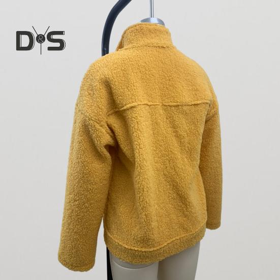 Зимняя женская куртка с двойными карманами, толстый флисовый кардиган с застежкой на пуговицы, длинные рукава, теплое ветрозащитное, сохраняющее тепло пальто для активного отдыха