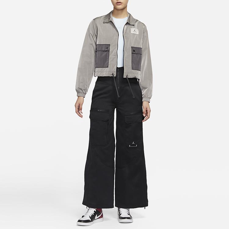 Jordan SS22 23 Повседневные брюки с высокой талией и несколькими карманами, женские брюки, черные DM5298-010