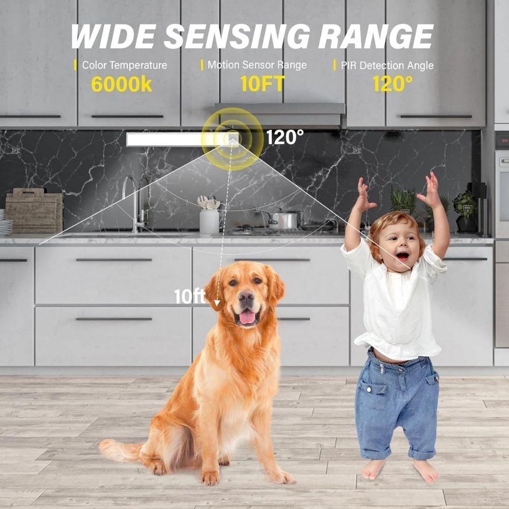 Homlly Motion Sensor 3 Dimmable Colors Wireless Night Closet Cabinet Kitchen LED Lights (X3 PCS)