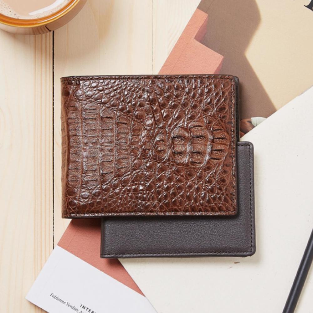 Daks Brown Crocodile Leather Wallet Dbwa3e718