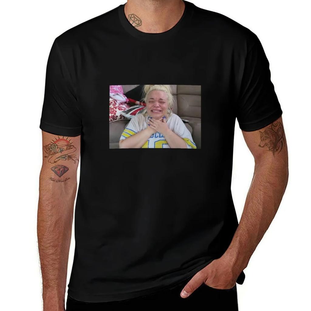 Retro Meme Trisha Paytas T-Shirt Soft Crew Neck Short Sleeve Oversized Streetwear Funny Casual Loose Fit Tee