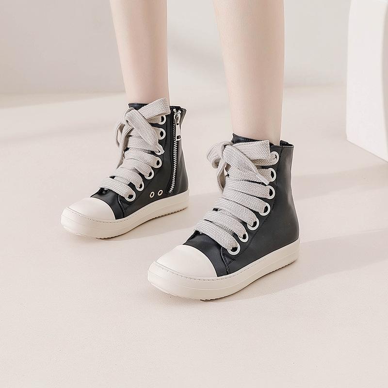Короткие кожаные ботинки в стиле колледжа от Cross-Border Fashion