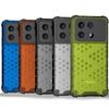 KEYSION Shockproof Armor Case for Xiaomi 14T Pro 5G Soft Silicone+PC Transparent Honeycomb Phone Back Cover for Xiaomi 14T 5G