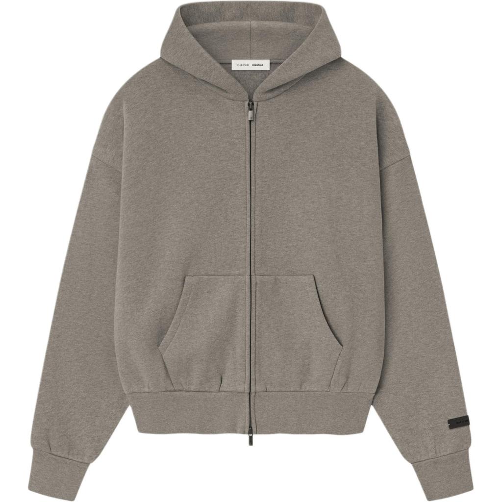 Fear of God Essentials Classic Fleece Толстовка на молнии Homestead Heather Мужские топы Коричневый 192SP254783F