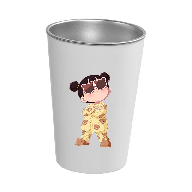 Daisy Leaf Stainless Steel Mouthwash Cup