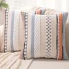 Boho Chenille Tufted Throw Pillow Cover Farmhouse Striped Decorative Cushion Case Square Pillowcase for Living Room Sofa Bed Couch Decor