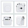 kinokoo Instax Mini 12 Case, Fujifilm Instax Mini 12 Camera Case with Magnetic Closure and Shoulder Strap (White)