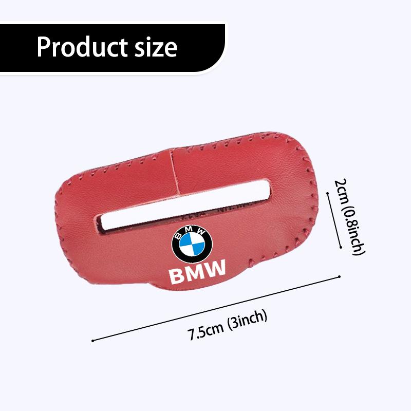 BERV3 Leather Car Seat Belt Buckle Protector Anti-Scratch Cover For BMW G30 G20 M3 M5 E91 E92 E93 E36 E70 X3 X4 X5 X1 E39 F30