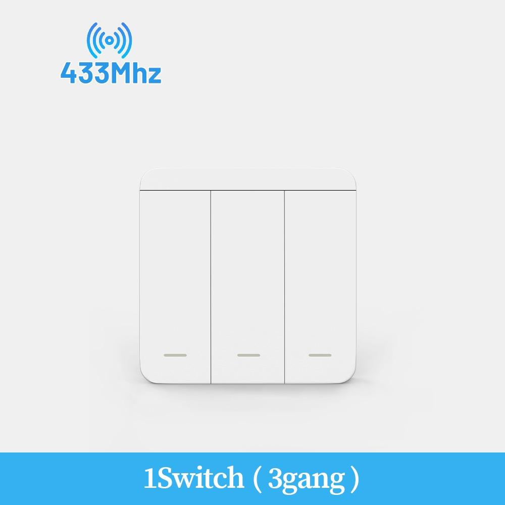 AC85-265V Wireless Smart Switch 1/2/3Gang Remote Control Switch Wall Panel Switch Home Automation