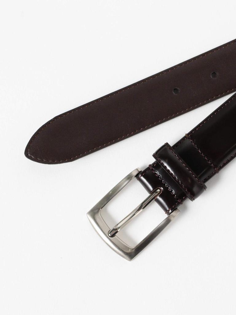 В:MING LIFE STORE by BEAMS / Ремни и подтяжки B:MING от BEAMS Кожаный ремень с отделкой из стекла для мужчин в цвете D.BROWN