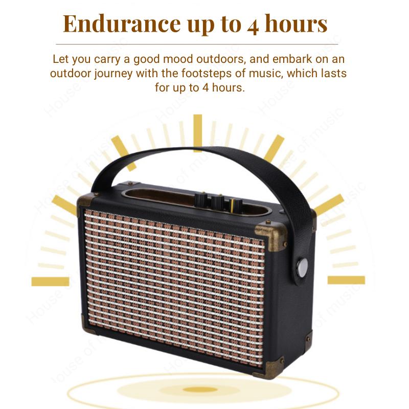 Беспроводные Bluetooth-колонки в стиле ретро, портативные, многофункциональные, FM-радио, уличный, мощный сабвуфер, высококачественный стереозвук