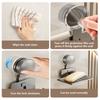 Wall-Mounted Soap Dish Suction Cup Soap Box High Quality Shower Soap Holder  Bathroom Accessories