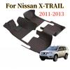 Автомобильные коврики из искусственной кожи для Nissan X-TRAIL 2011 2012-2013 Автомобильные ковры для ног Coche Аксессуары для интерьера