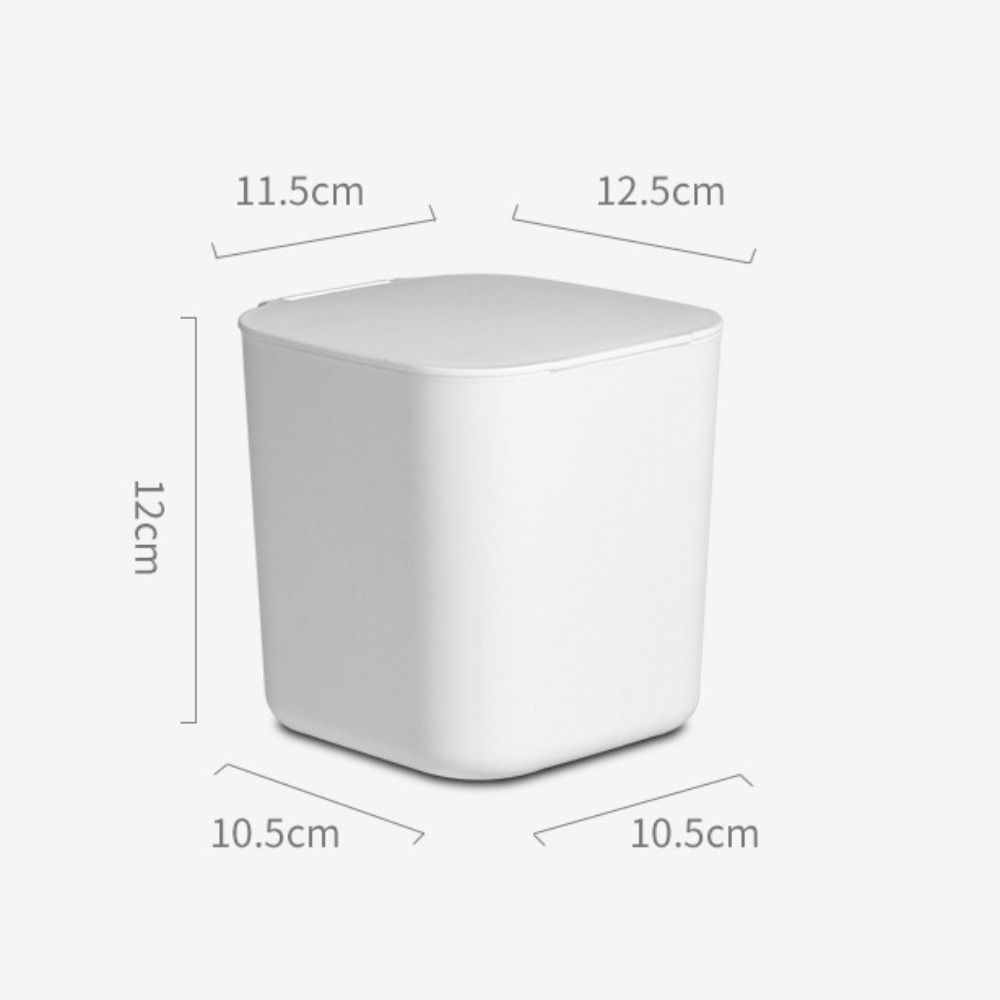 Storage Box Plastic Mini Desktop Bin Large Capacity Nordic Style Small Trashcan Portable Square Garbage Holder Office