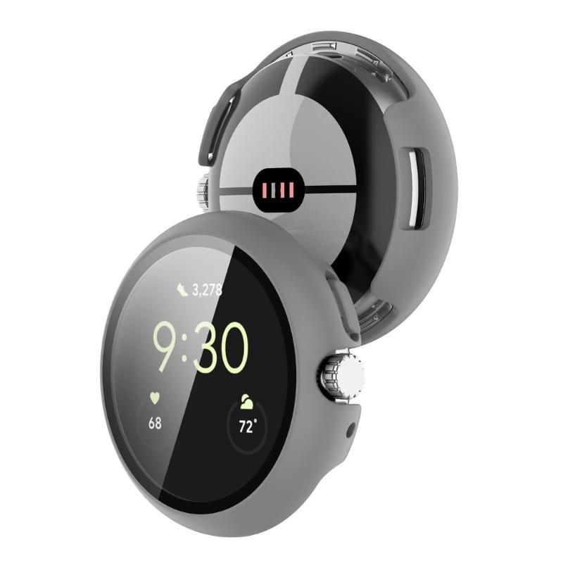 Чехол для смарт-часов из ПК и стекла, защитное стекло для Watch 4 41 мм 45 мм, рамка-чехол, безопасный, быстро крепится и снимается