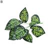 1 Branch Chic Artificial Plant Flexible Eye-catching Plastic Decorative Realistic Fake Leaves Stem Party Supplies