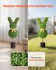 Artificial Topiary Bunny-Shape Boxwood Ball, 2 Set 914mm Faux Boxwood Plant Balls, Fake Silk Tree Look Real, Easy Assembly for Decor Front Porch
