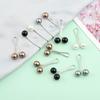 12pcs/lot Anti Slip Brooch Headscarf Shawl Scarf Lady Muslim Fixed Pins Scarf Hijab Clips Pearl Stylish Brooch for Women