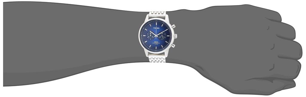 Часы TRIWA NEVIL Chronograph Blue Dial Silver Links Belt Bracelet Regular Import Sweden Scandinavia Design Mens NEST130-BR021212