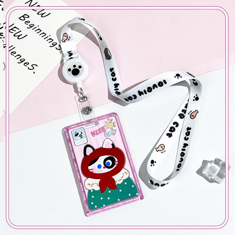 Портативный карман для карт с шейным шнурком, защитный чехол для карт, милый держатель для карт, канцелярские товары