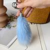 1 шт., очаровательный автомобильный брелок для ключей, сумка, подвеска, брелок с помпоном, брелок с хвостом, длинный лисьий мех, мягкий женский