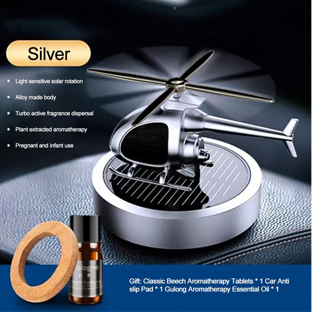 Солнечный автомобильный автоматический вращающийся освежитель воздуха приборная панель автомобиля камуфляж вертолет духи украшение удаление запаха ароматерапия