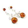 [F9993] - Amber 'Inspiration' Silver Earrings