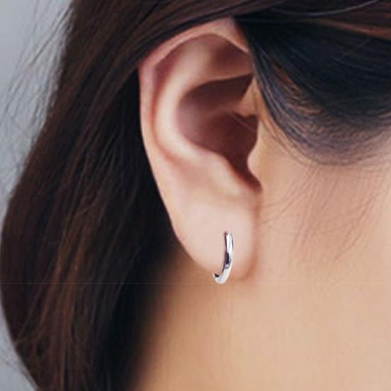 1Pc Unisex Earring Hoop All-match Jewelry Accessory Piercing Round Simple Earring