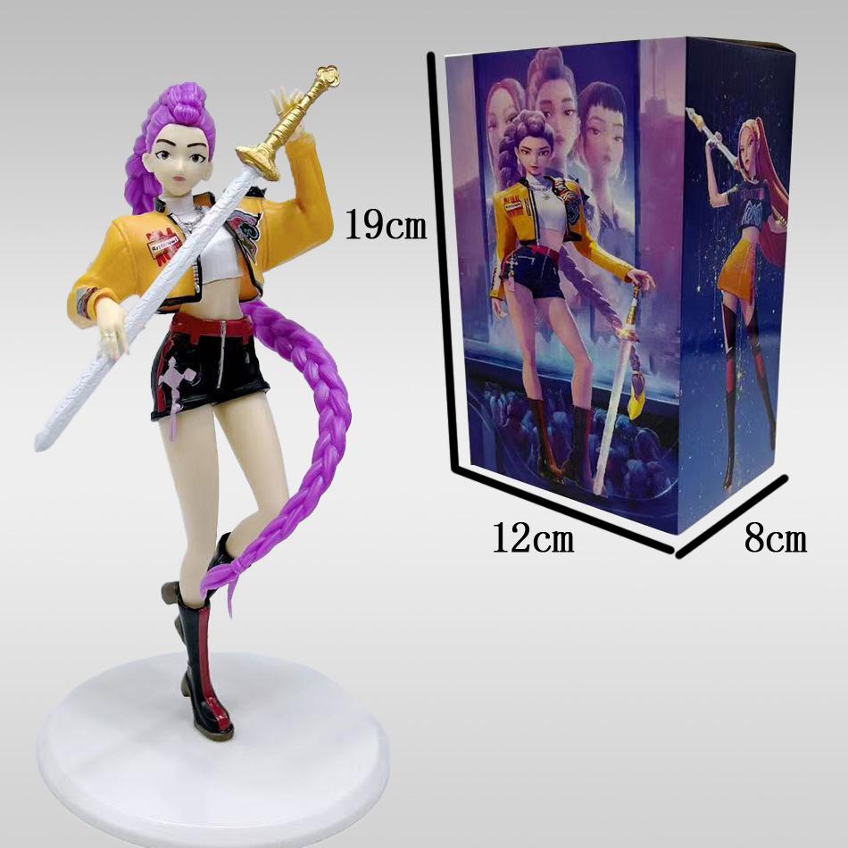 Новая фигурка охотников на демонов K-pop, 20 см, ПВХ, мультяшная, для игр, украшение стола, коллекционная фигурка Руми, модель для детского подарка.
