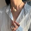 Винтажное ожерелье с подвеской из бусин, корейский стиль, тренд, чокер, минималистичное ожерелье на шнурке, женское
