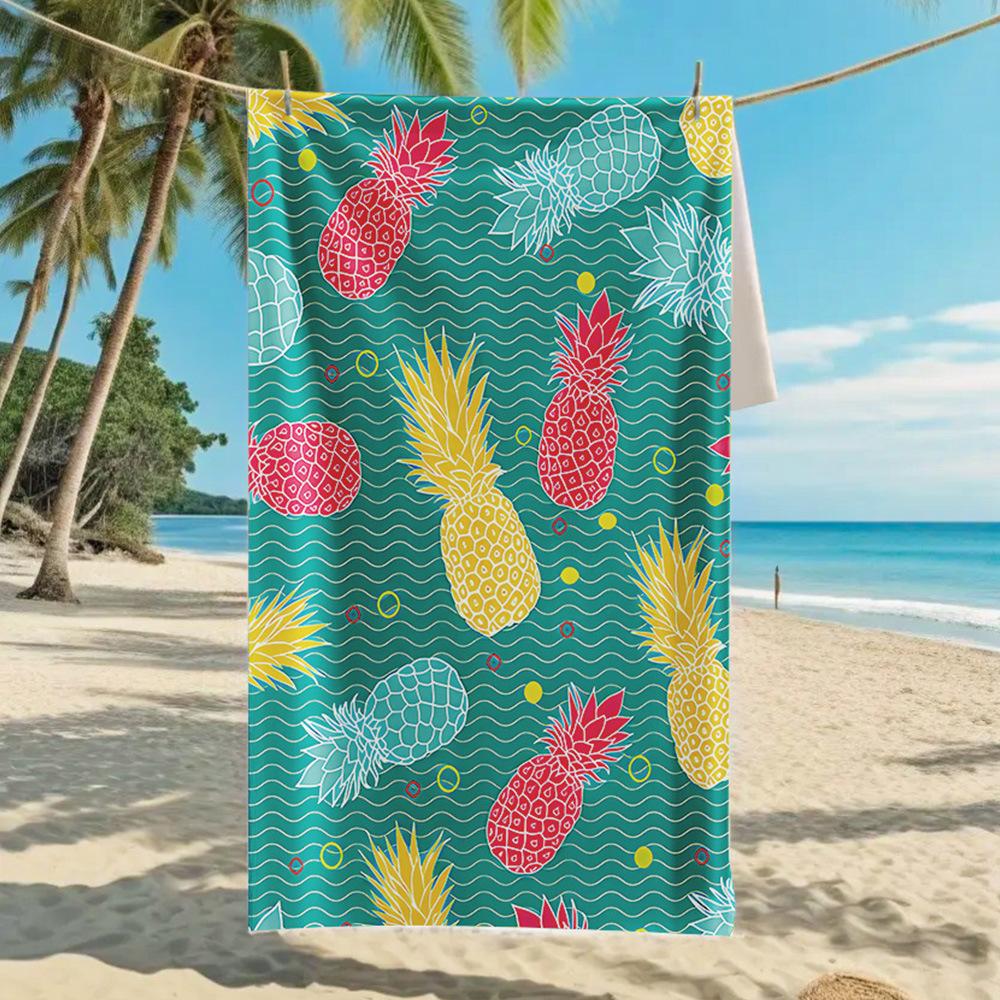 Новое двухстороннее бархатное пляжное полотенце, поддерживающее полотенце для серфинга, спортивное полотенце