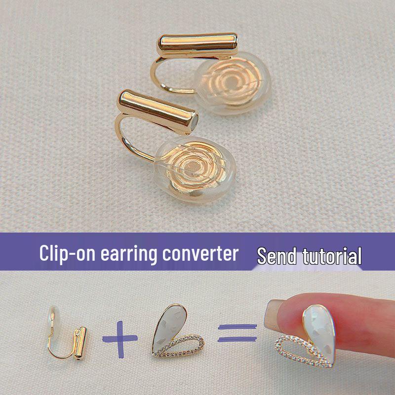Piercing-Free Invisible Stud To Clip Earring Converter with Soft Pads
