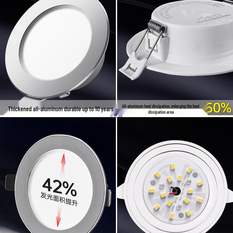 Recessed Anti-Glare Downlight Spotlight for Living Room Ceiling, Fits 5-7 Inch Openings