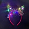 Christmas Luminous Headband Elk Christmas Tree Decoration Party Favors Birthday Festival Gathering Headwear Navidad Hair Accessory