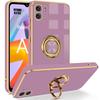 Case for Xiaomi Redmi A1/A2 - E.F.Connection - Purple - Hybrid Silicone - 360° Rotating Ring - Shockproof
