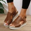 Summer Wedges Sandals Platform High Heel Women Shoes Leisure Ladies Outside Roman Shoes Daily Commuting Sandalias