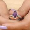 Кольцо с драгоценным камнем с аметистом, твердое серебро 925 пробы, кольцо с камнем рождения, дизайнерское кольцо, кольцо ручной работы, кольцо для праздничной одежды
