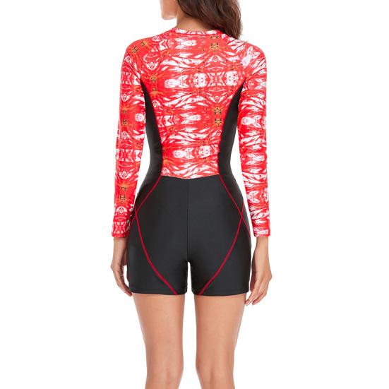 Женский слитный купальник UPF 50+ защита от солнца на молнии с длинным рукавом костюм для серфинга и дайвинга дизайн до икры купальник