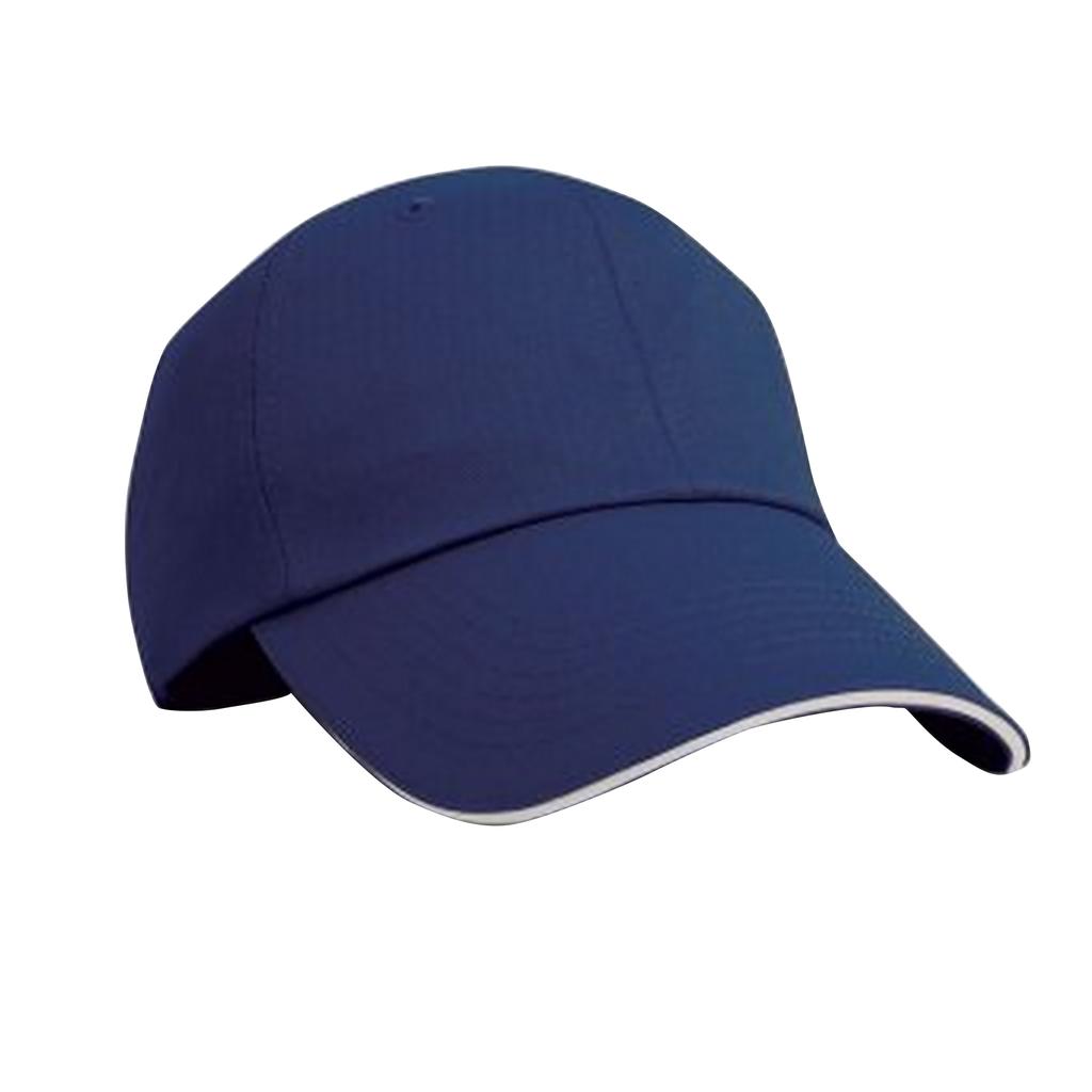 Result Unisex Herringbone Contrast Colour Sandwich Peak Baseball Cap