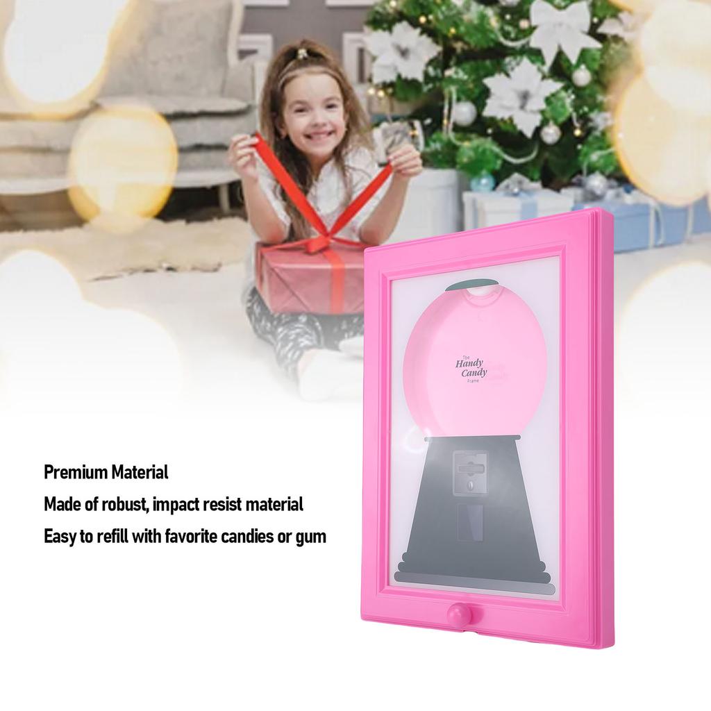 Удобный автомат для жевательной резинки 'Handy Candy Frame' в А-образной раме, настенный диспенсер для конфет, фоторамка, розовый