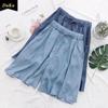 Шорты из денима Tencel, женские, летние, тонкие, большого размера, с высокой талией, свободные, повседневные, длиной пять четвертей, кюлоты