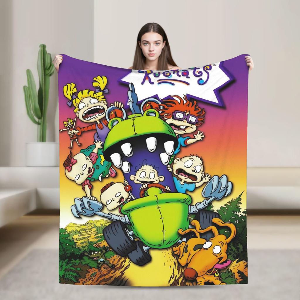 Rugrats Chuckie Finster Blanket Travel Flannel Throw Blanket For Outdoor Super Warm Custom Quality Bedspread Birthday Present