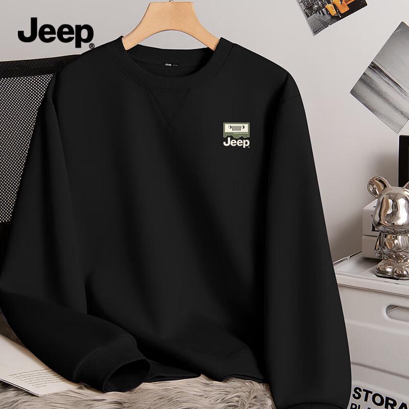 Jeep Мужская плотная свободная толстовка с круглым вырезом