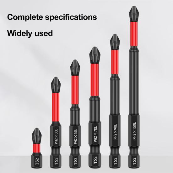 5/6/10/12 шт. Набор бит для ударной отвертки Устойчивые к ржавчине Высокоточные шлицевые головки Крестовые биты для отвертки Сверла с магнетизмом