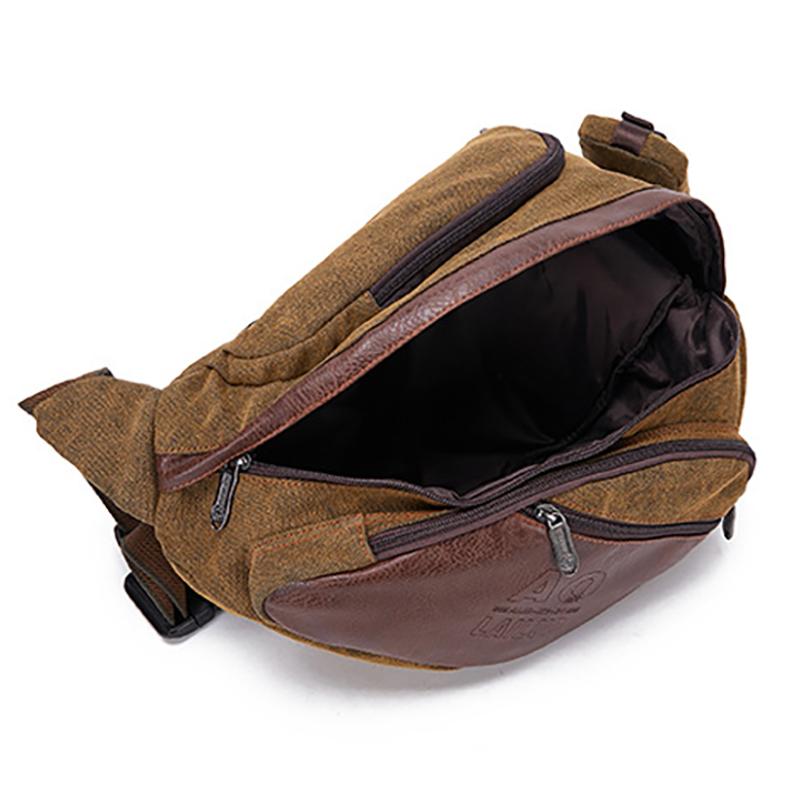 Европейская и американская ретро-модная холщовая диагональная нагрудная сумка-мессенджер для мужчин, многофункциональная сумка-мессенджер для мужчин