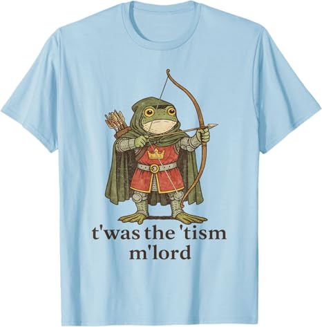 TWAS The Tism M Lord Frog Футболка Awareness Autism Twas The Tism MLord Frog Волшебник Tism Саркастическая Шутка Эстетичное Высказывание Футболка